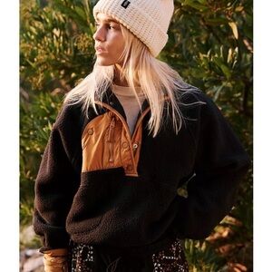 FP Movement Hit The Slopes Colorblock Fleece Pullover Small